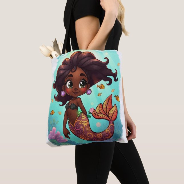 Monica- Mermaid: Tote Bag (Close Up)