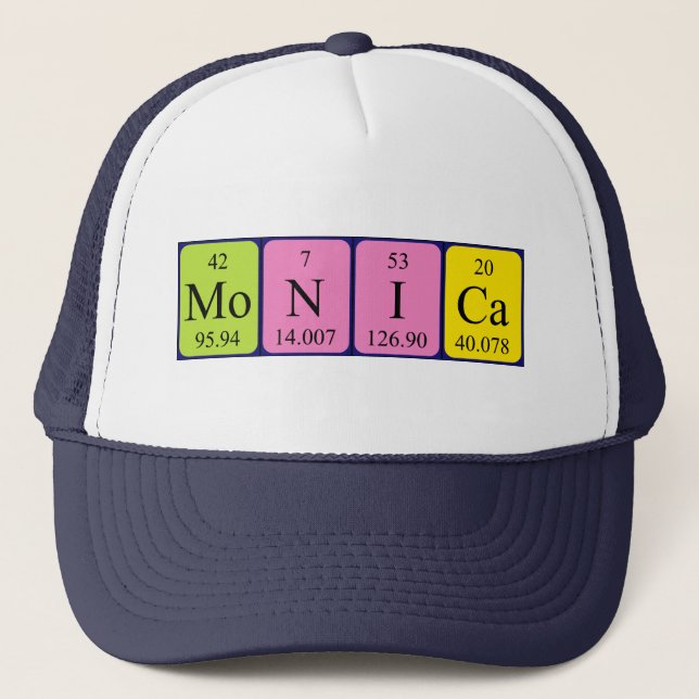 Monica periodic table name hat (Front)