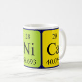 Monica periodic table name mug (Front Right)