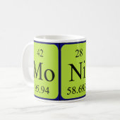 Monica periodic table name mug (Front Left)