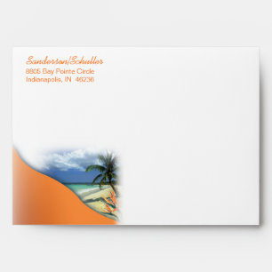 Monika Save the Date Hawaii Wedding Announcement Envelope