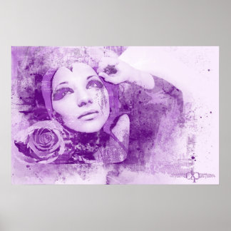 Monique And Rose -Grunge Art Poster