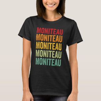 Moniteau County Missouri Rainbow Text Design T-Shirt