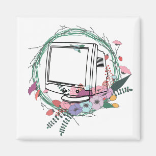 Moniter and Wreath Magnet