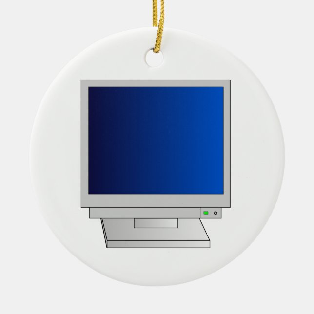 Monitor Ceramic Tree Decoration (Front)