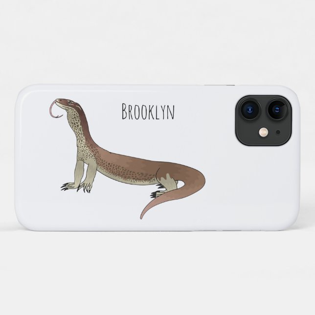 Monitor lizard cartoon illustration Case-Mate iPhone case (Back (Horizontal))