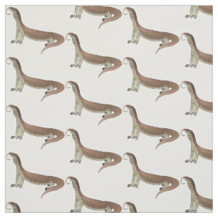 Monitor lizard cartoon illustration fabric