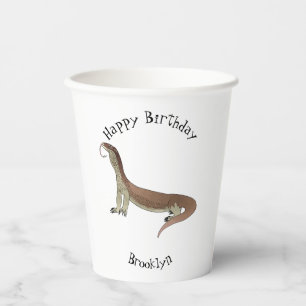 Monitor lizard cartoon illustration paper cups