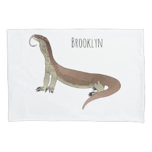 Monitor lizard cartoon illustration  pillowcase