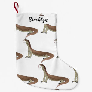 Monitor lizard cartoon illustration small christmas stocking
