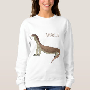 Monitor lizard cartoon illustration sweatshirt