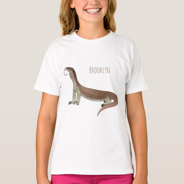 Monitor lizard cartoon illustration T-Shirt (Front)