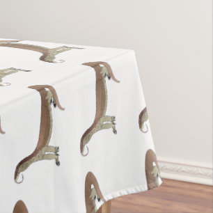 Monitor lizard cartoon illustration tablecloth
