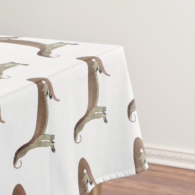 Monitor lizard cartoon illustration  tablecloth (In Situ)