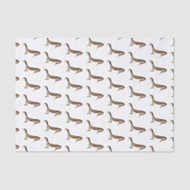 Monitor lizard cartoon illustration  tissue paper (Front)