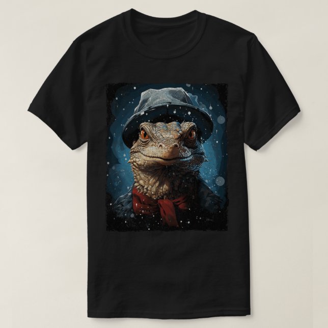 Monitor Lizard Christmas 21 T-Shirt (Design Front)