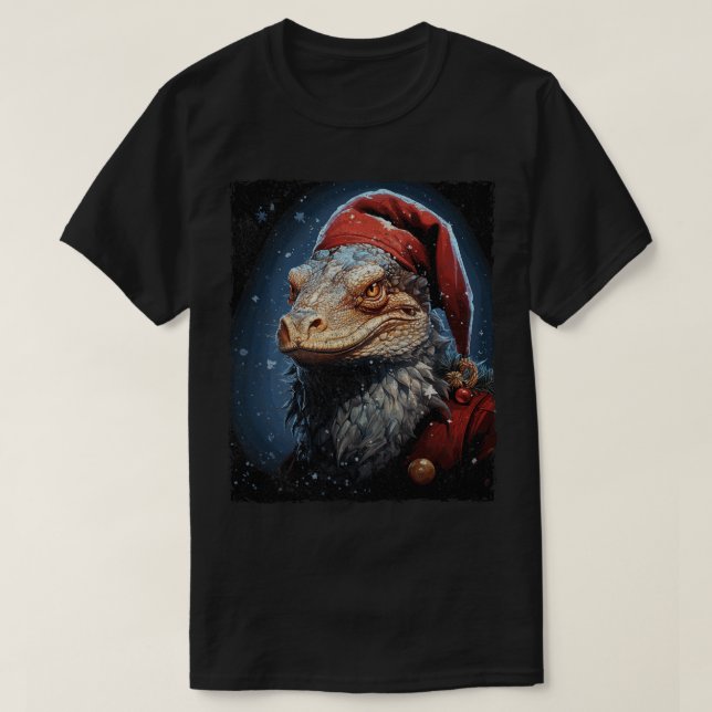 Monitor Lizard Christmas T-Shirt (Design Front)