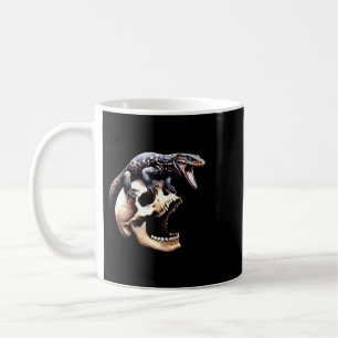 Monitor Lizard Skull Pet Lizard Reptile Skull Love Coffee Mug