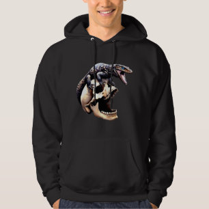 Monitor Lizard Skull Pet Lizard Reptile Skull Love Hoodie