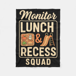 Monitor Lunch And Recess Squad Playground Hall Tea Fleece Blanket