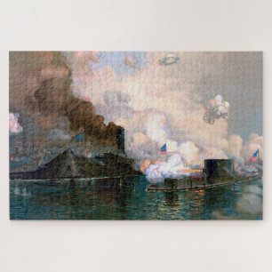 Monitor Merrimac The First Fight Between Ironclads Jigsaw Puzzle