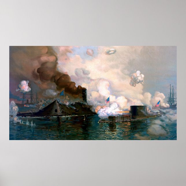Monitor Merrimac The First Fight Between Ironclads Poster (Front)