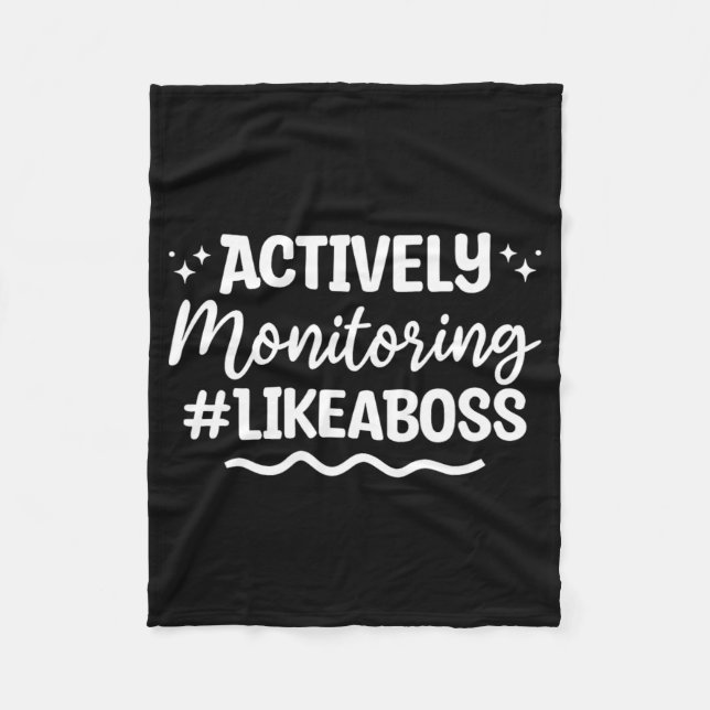 Monitoring Test Exam Day  Fleece Blanket (Front)