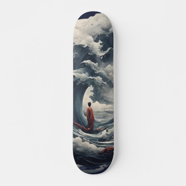 monk between dead wave skateboard deck (Front)