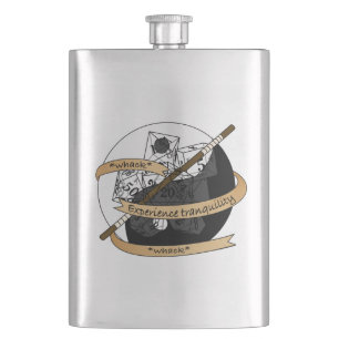 Monk Dice Design Hip Flask