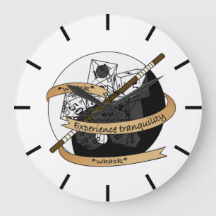 Monk Dice Design Large Clock