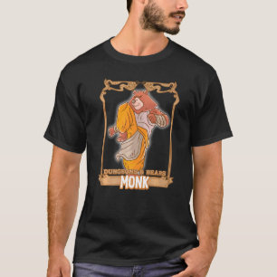 Monk Dungeons And Bears Nerdy Bear Nerd Geek Rpg D T-Shirt