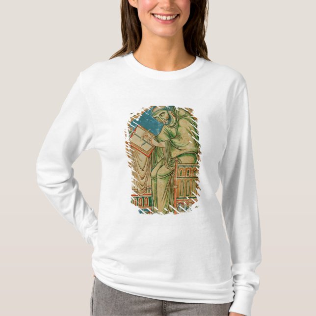 Monk Eadwine at work on the manuscript, T-Shirt (Front)