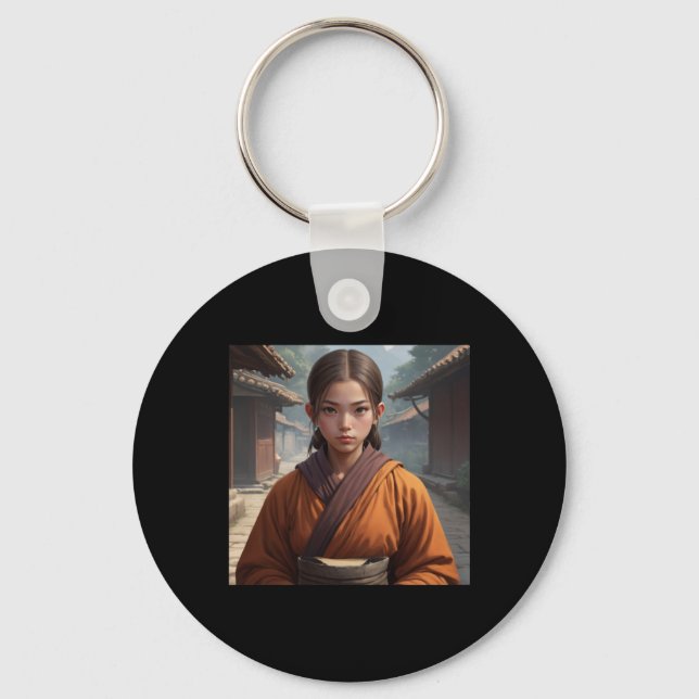 Monk Girl Sticker3  Key Ring (Front)