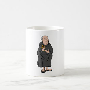 Monk Holding A Cross Religious Coffee Mug