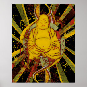 Monk in Meditation Poster
