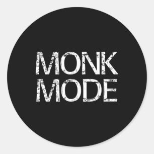 Monk Mode Meditation Yoga Novelty Classic Round Sticker