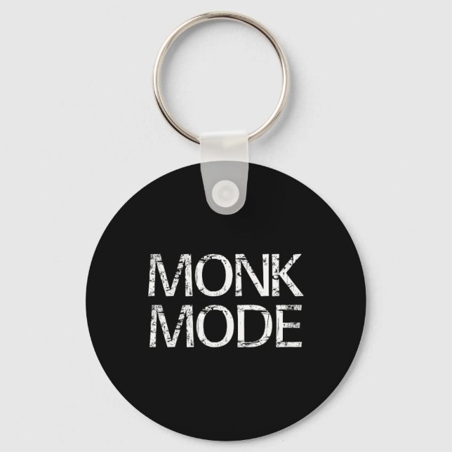 Monk Mode Meditation Yoga Novelty  Key Ring (Front)