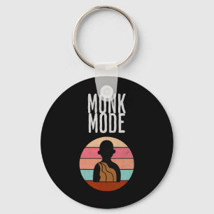 Monk Mode, Zen And Yoga, Meditation,buddhist, Retr Key Ring