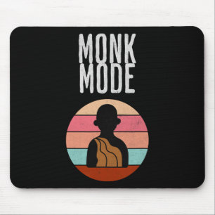 Monk Mode, Zen And Yoga, Meditation,buddhist, Retr Mouse Mat