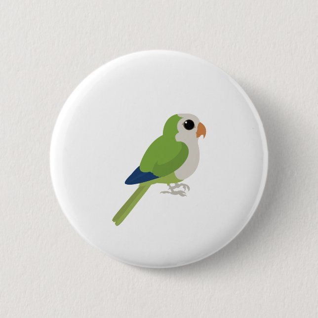 Monk Parakeet 6 Cm Round Badge (Front)