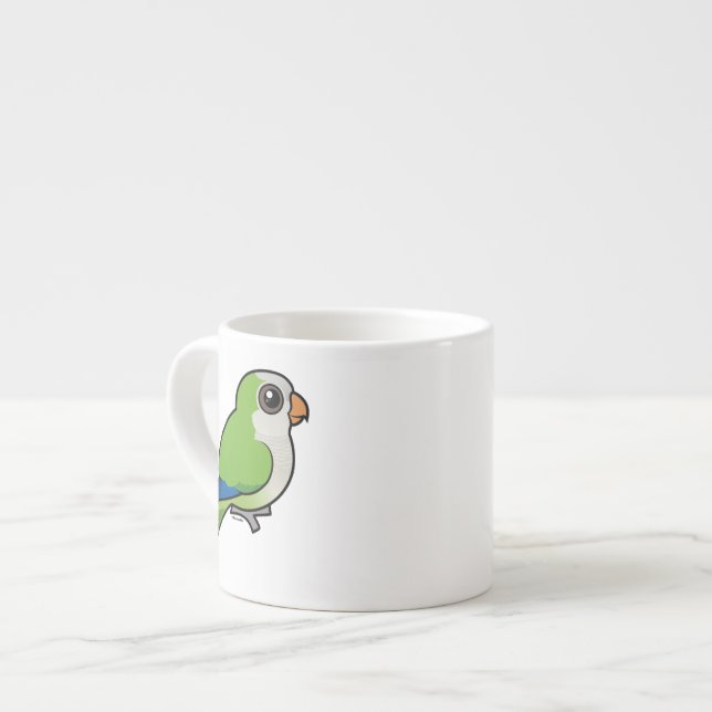 Monk Parakeet Espresso Cup (Front Left)