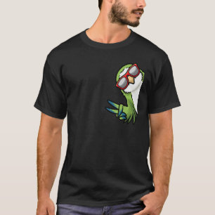 Monk Parakeet Quaker Parrot Bird From Side Sunglas T-Shirt