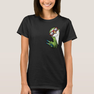 Monk Parakeet Quaker Parrot Bird From Side Sunglas T-Shirt