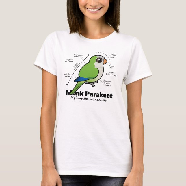 Monk Parakeet Statistics T-Shirt (Front)