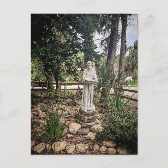 Monk Statue Postcard (Front)