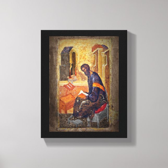 Monk Studying Scripture Canvas Print (Front)