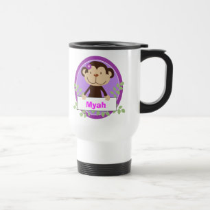Monkarooni Monkey Personalised Travel Mug Cup