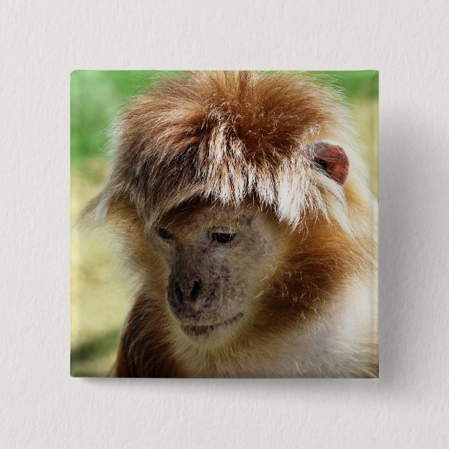 MONKEY 15 CM SQUARE BADGE (Front)