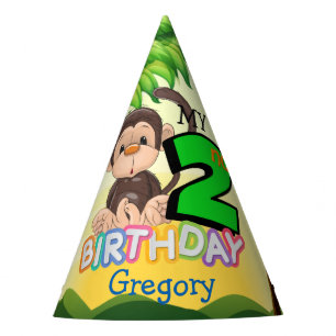 Monkey 2nd Birthday Party Custom Hat