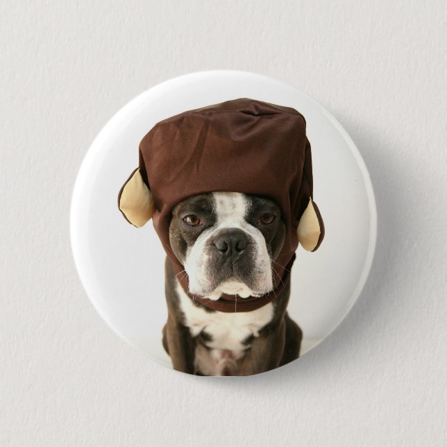 Monkey 6 Cm Round Badge (Front)